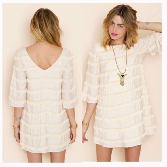 Nasty Gal Dresses & Skirts - Nasty Gal Blushing Fringe Dress